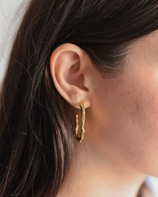 Float Hoop Earrings Gold Vermeil