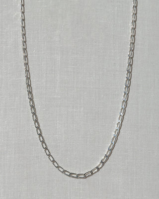 Flat Chain Necklace Sterling Silver