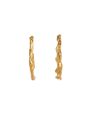 Float Hoop Earrings Gold Vermeil