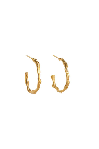 Float Hoop Earrings Gold Vermeil