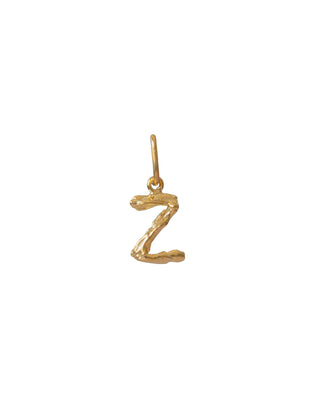 Initial Letter Charm Solid Gold