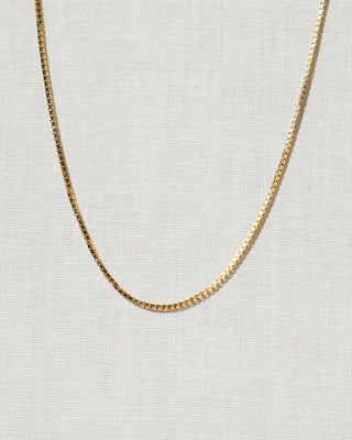 Box Chain Necklace Gold Vermeil