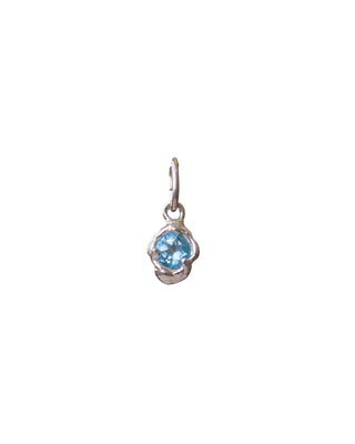 Melty Gemstone Charm Sterling Silver with Topaz