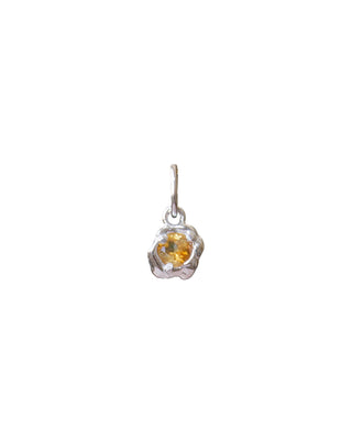 Melty Gemstone Charm Sterling Silver with Citrine